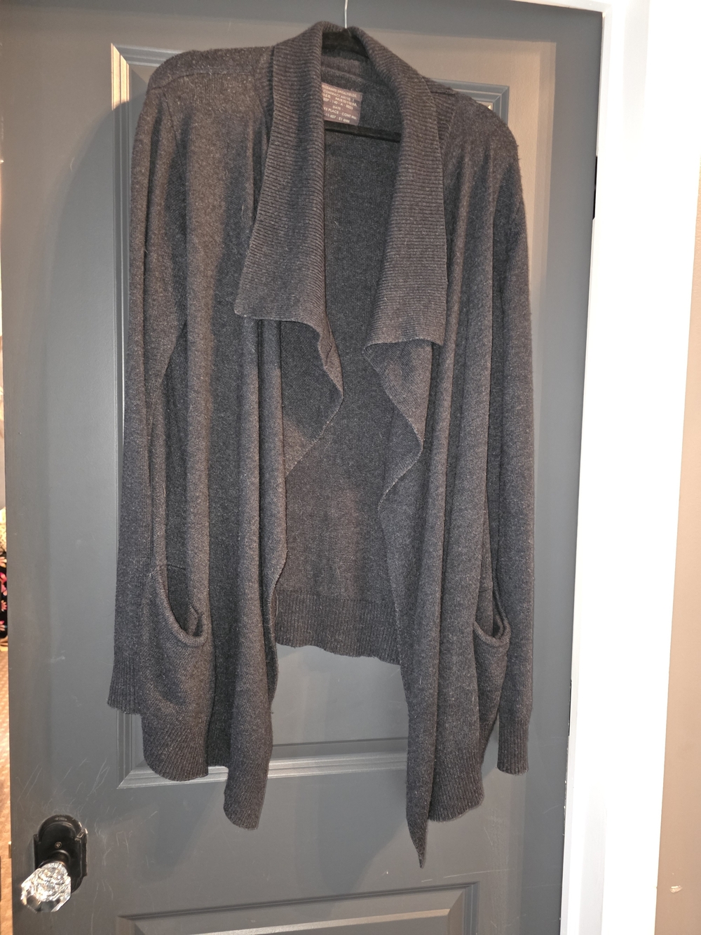 All Saints Cozy Open-Front Women's Cardigan Sweater - Charcoal